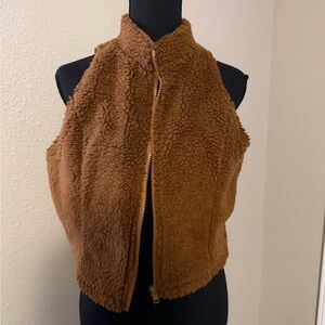 SHEIN Brown Teddy Jacket